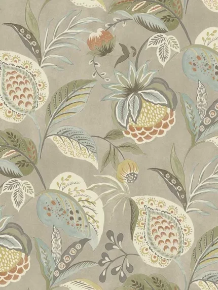 taupe patterned wallpaper for bedroom by Chesapeake