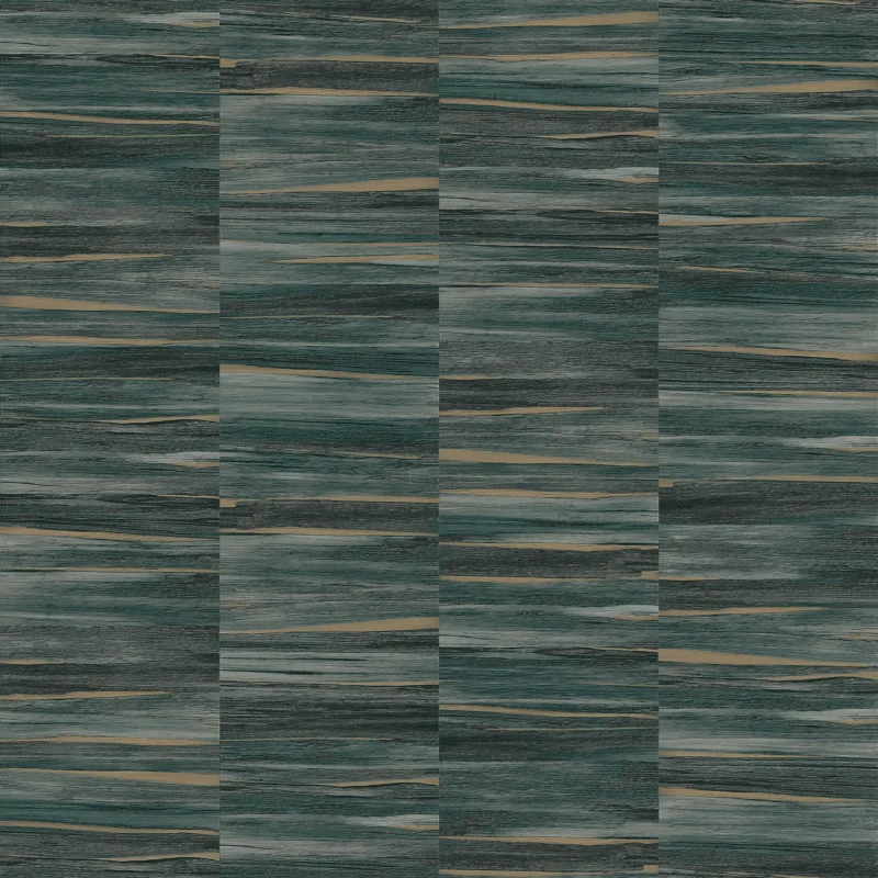Bosco Abstract Wallpaper by Wow - Modern in Teal with Charcoal