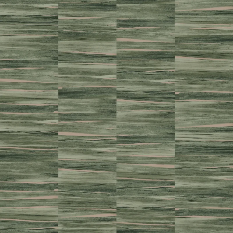 Bosco Abstract Wallpaper by Wow - Premium in Forest Green with Beige