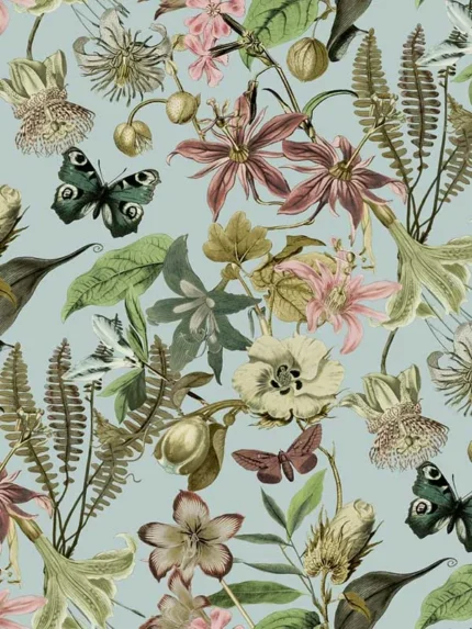 sky blue patterned wallpaper for bedroom by York
