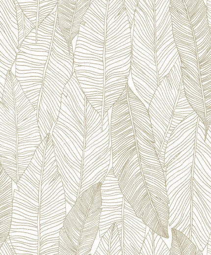 Dharma Botanical Wallpaper by Wow - Premium in Beige with White