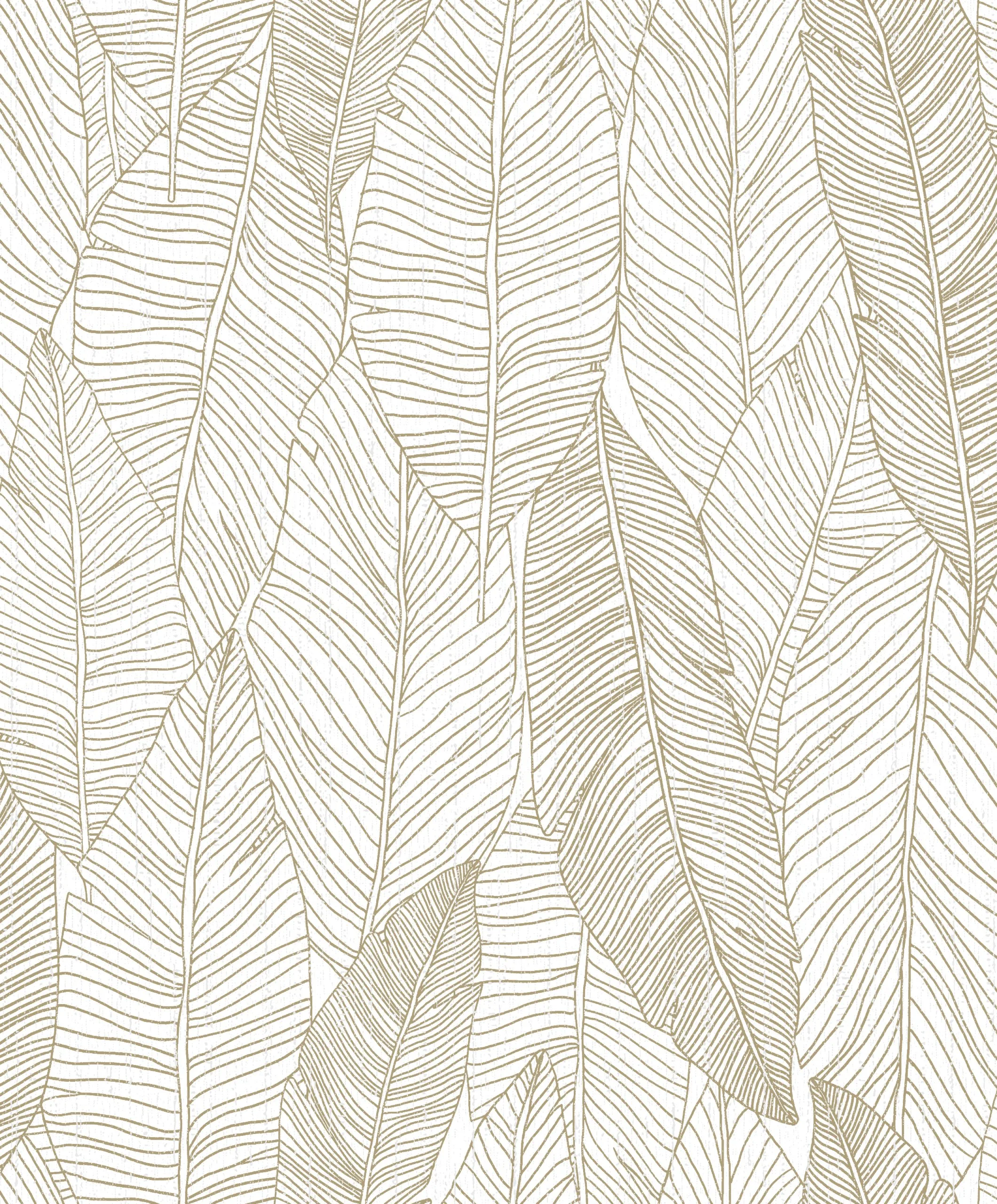 Dharma Botanical Wallpaper by Wow - Premium in Beige with White Dharma Botanical Wallpaper by Wow - Premium in Beige with White