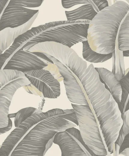 Dharma Botanical Wallpaper by Wow - Premium in Light Gray with Beige