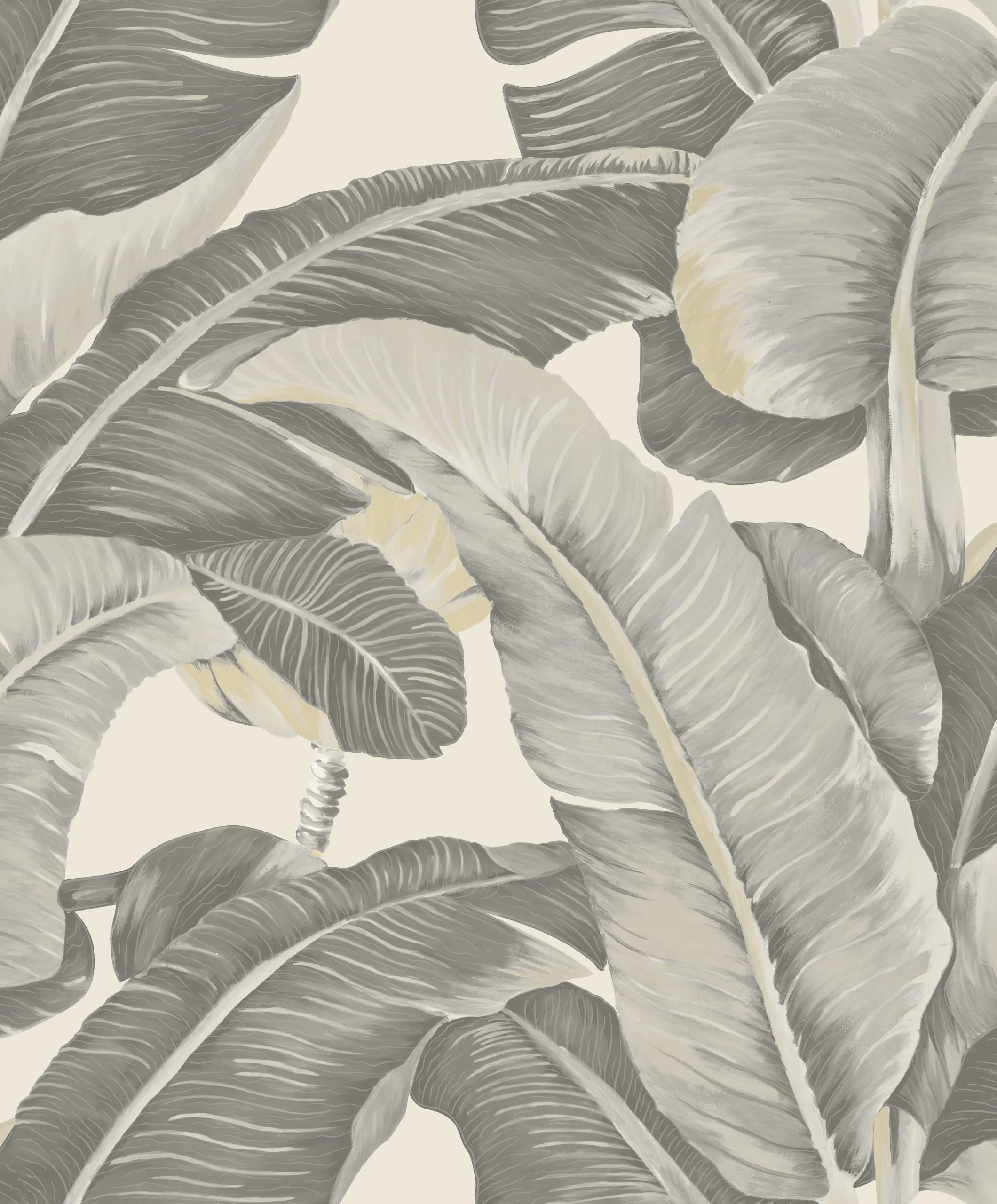 Dharma Botanical Wallpaper by Wow - Premium in Light Gray with Beige Dharma Botanical Wallpaper by Wow - Premium in Light Gray with Beige