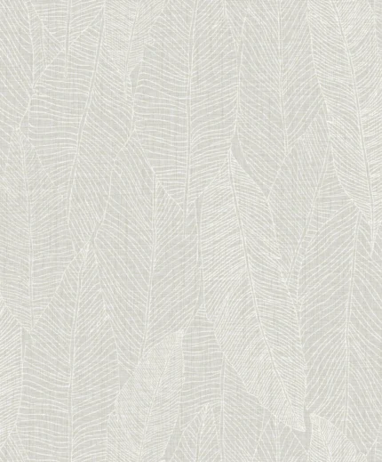 Dharma Botanical Wallpaper by Wow - Premium in Light Gray with White
