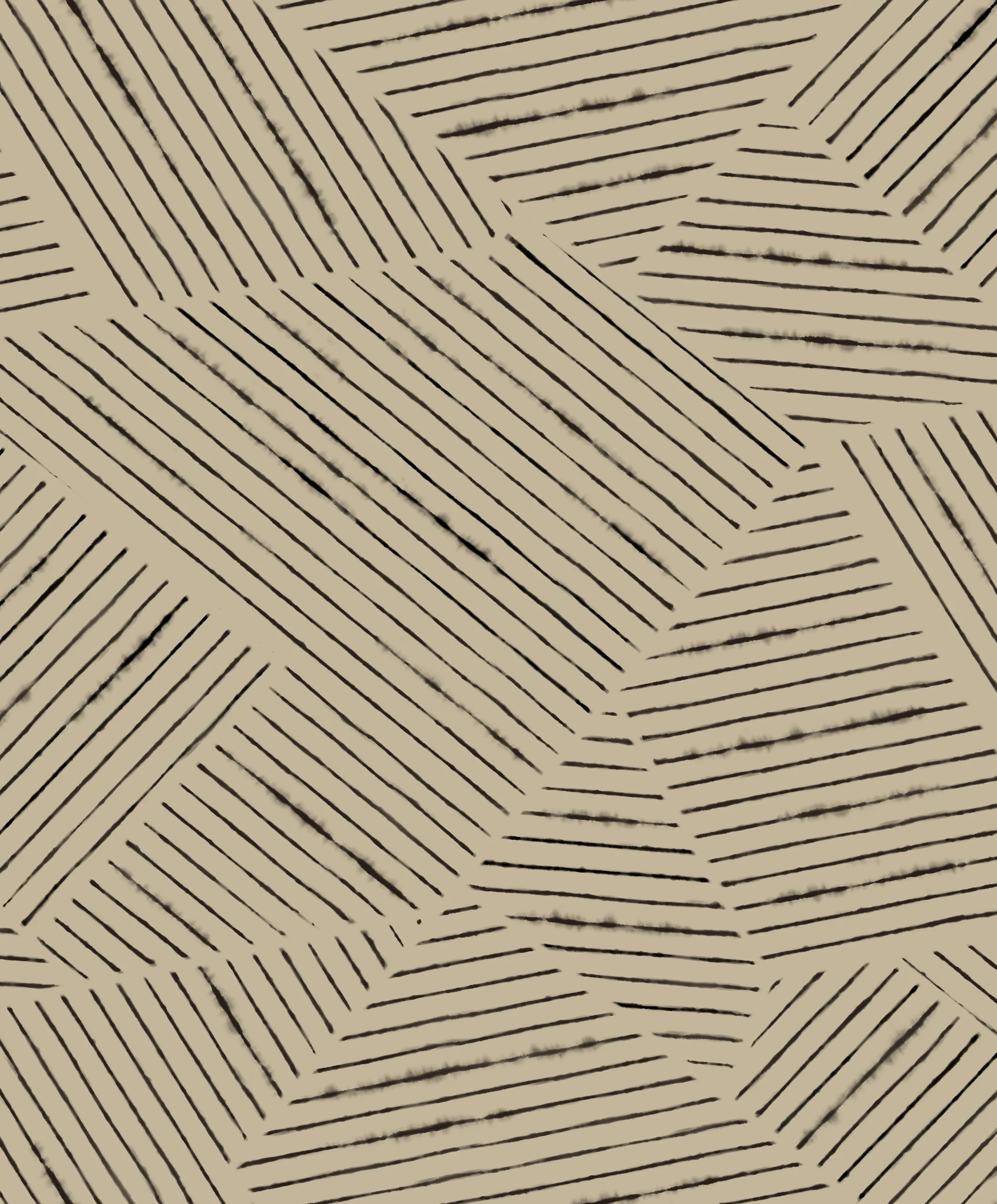 Dharma Geometric Wallpaper by Wow - Modern in Beige with Charcoal Dharma Geometric Wallpaper by Wow - Modern in Beige with Charcoal