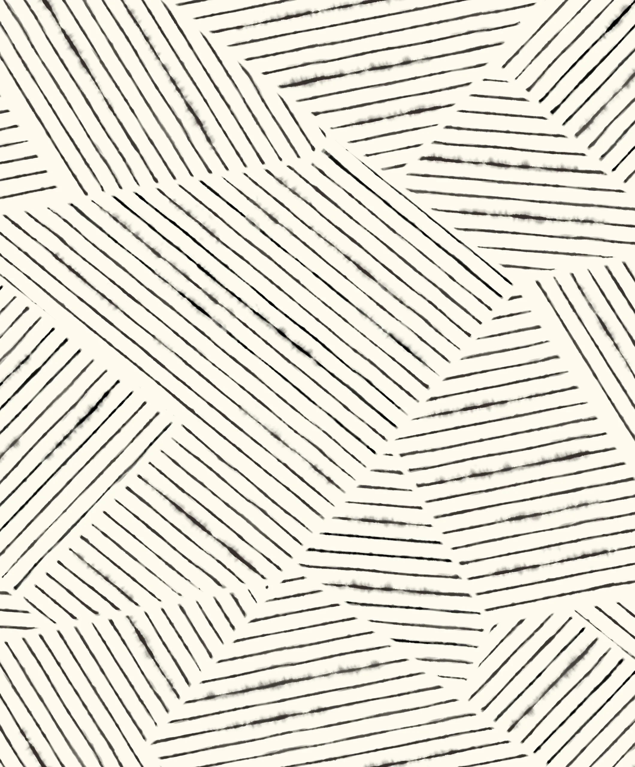 Dharma Geometric Wallpaper by Wow - Modern in Ivory with Charcoal Dharma Geometric Wallpaper by Wow - Modern in Ivory with Charcoal