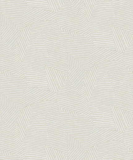 Dharma Geometric Wallpaper by Wow - Modern in Light Gray with Beige