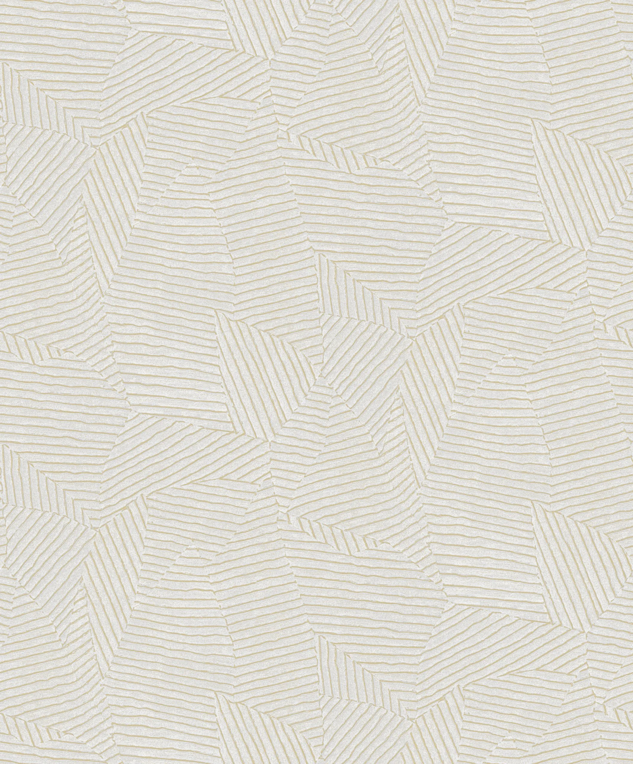 Dharma Geometric Wallpaper by Wow - Modern in Light Gray with Beige Dharma Geometric Wallpaper by Wow - Modern in Light Gray with Beige
