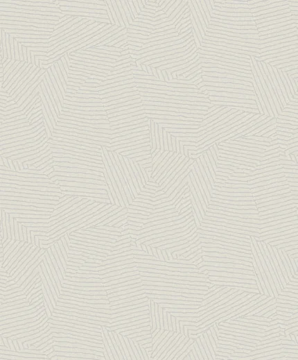 Dharma Geometric Wallpaper by Wow - Modern in Light Gray with Beige