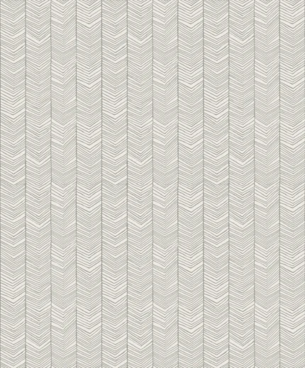 Dharma Geometric Wallpaper by Wow - Modern in Light Gray with White