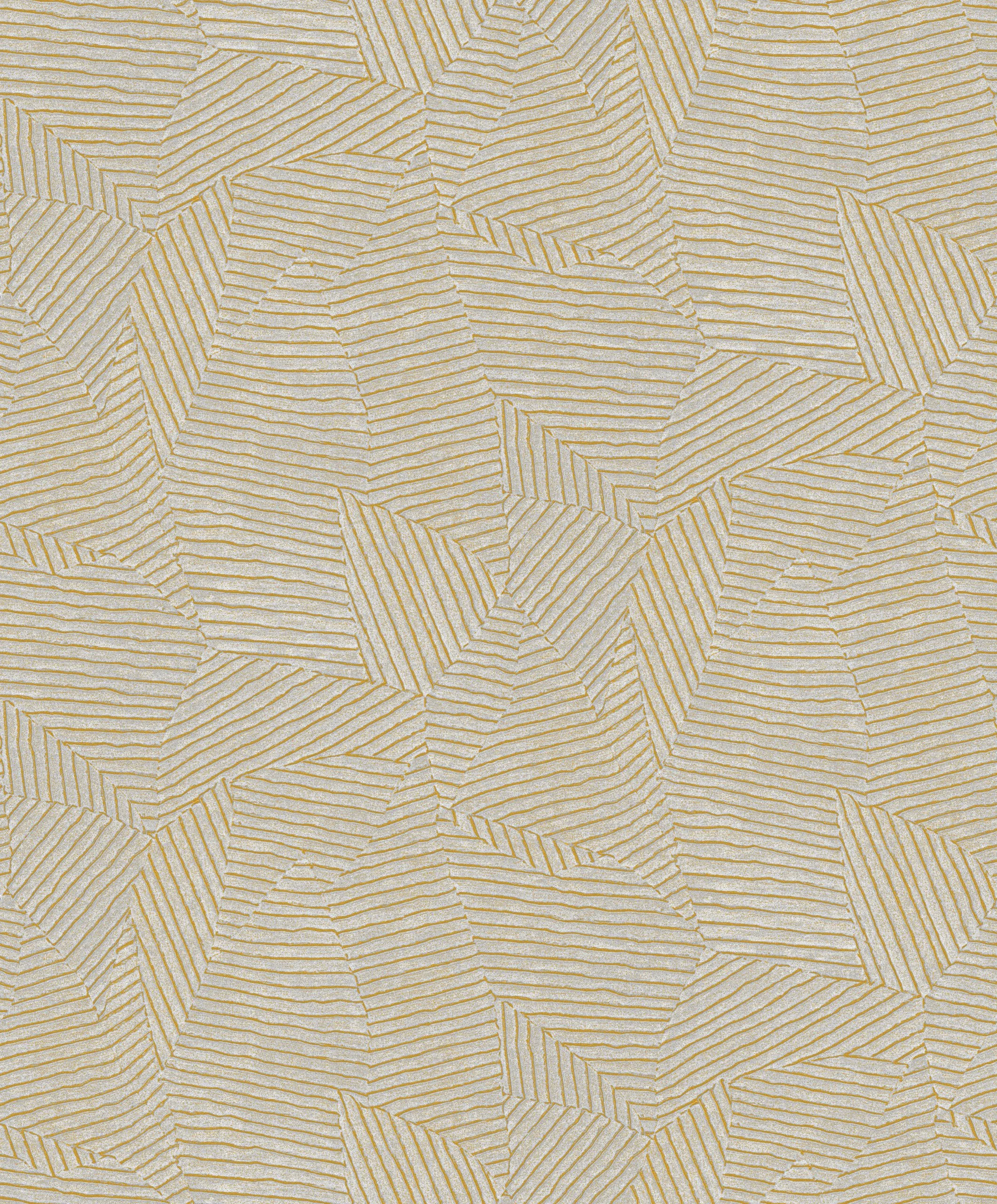 Dharma Geometric Wallpaper by Wow - Premium in Beige with Light Gray