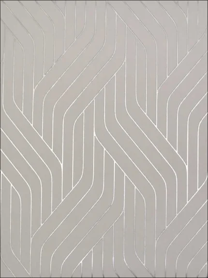 silver patterned wallpaper for bedroom by Antonina Vella