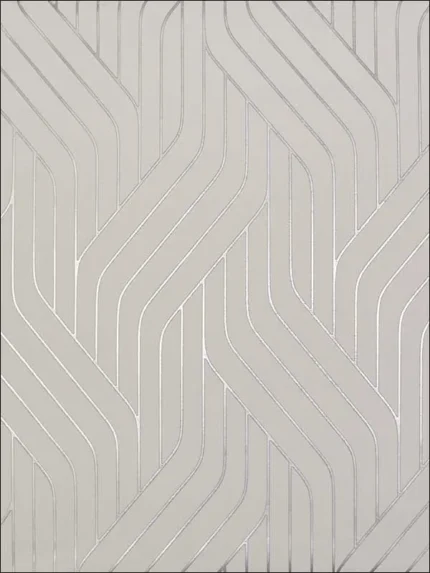 white and silver patterned wallpaper for bedroom by Antonina Vella