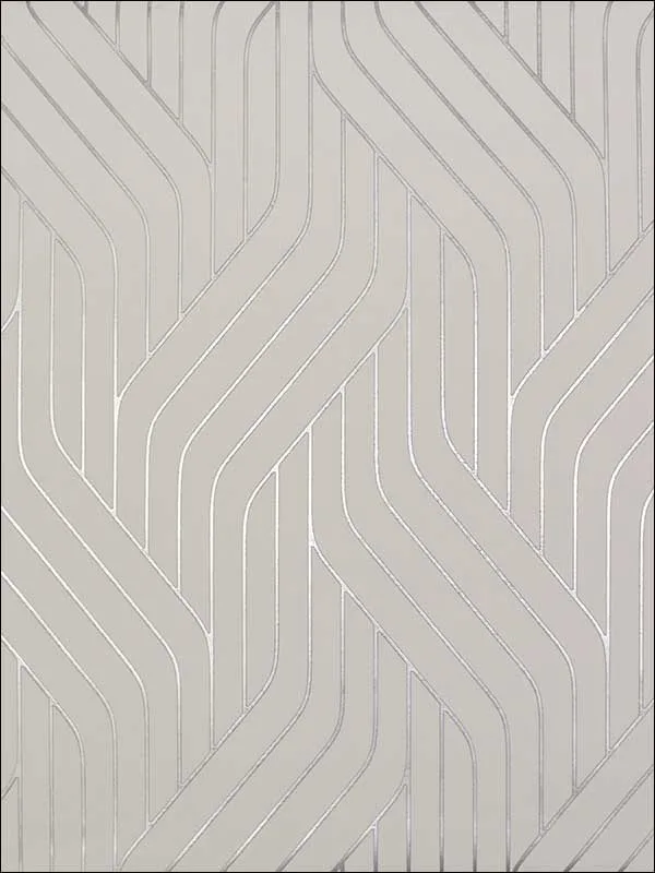 Ebb and Flow White and Silver Wallpaper for Light Filled Living Rooms or Entryways | Antonina Vella - Shop Safe in Houston Wallpapering white and silver patterned wallpaper for bedroom by Antonina Vella