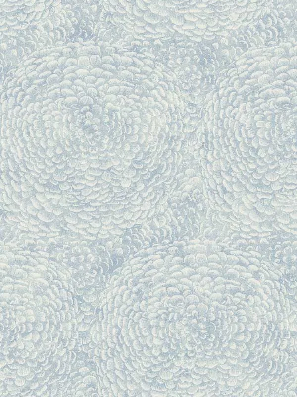 blue patterned wallpaper for bedroom by Antonina Vella