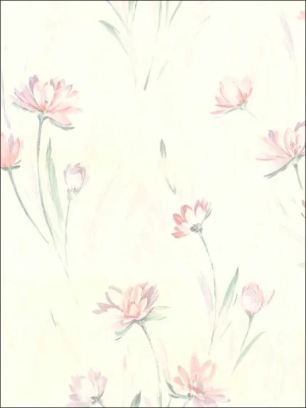 eggshell floral wallpaper for bedroom by Brewster