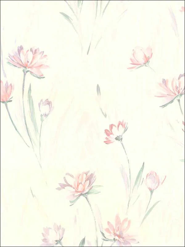 Gloria Floral Eggshell Wallpaper for Calm Bedrooms or Guest Rooms | Brewster - Shop Safe in Houston Wallpapering eggshell floral wallpaper for bedroom by Brewster
