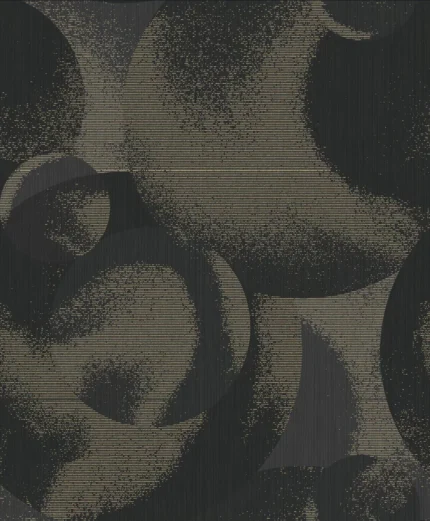 Grand Abstract Wallpaper by Wow - Modern in Charcoal with Gold