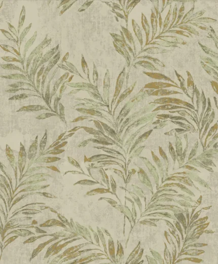 Grand Botanical Wallpaper by Wow - Premium in Beige with Olive Green