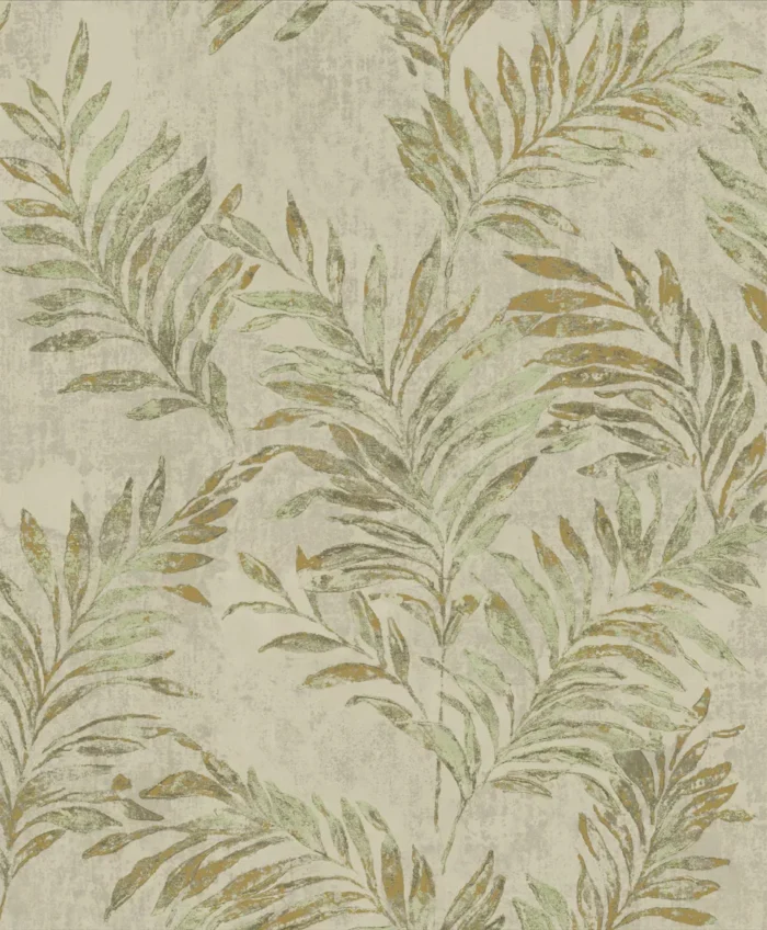 Grand Botanical Wallpaper by Wow - Premium in Beige with Olive Green ...