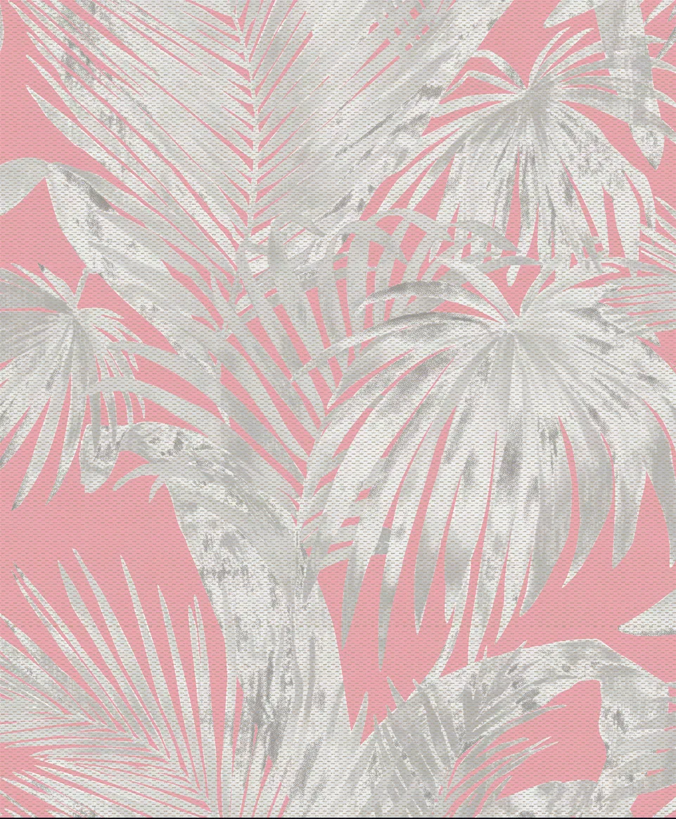 Grand Botanical Wallpaper by Wow - Premium in Pink with Light Gray Grand Botanical Wallpaper by Wow - Premium in Pink with Light Gray