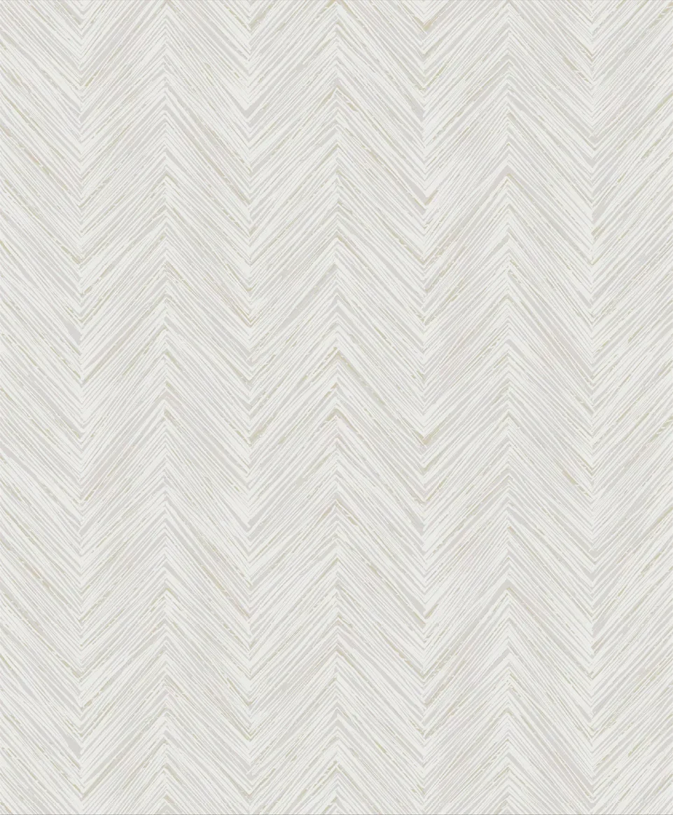 Grand Geometric Wallpaper by Wow - Modern in Light Gray with Beige
