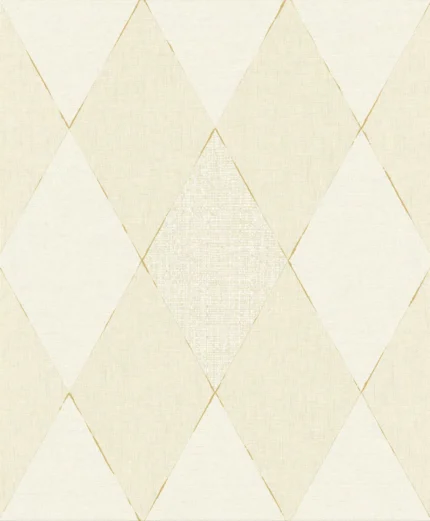 Grand Geometric Wallpaper by Wow - Premium in Beige with Gold