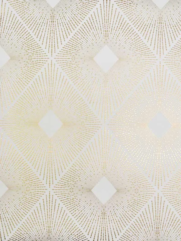 white and gold patterned wallpaper for bedroom by York