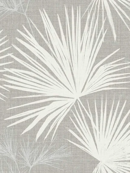 grey botanical wallpaper for bedroom by A Street Prints