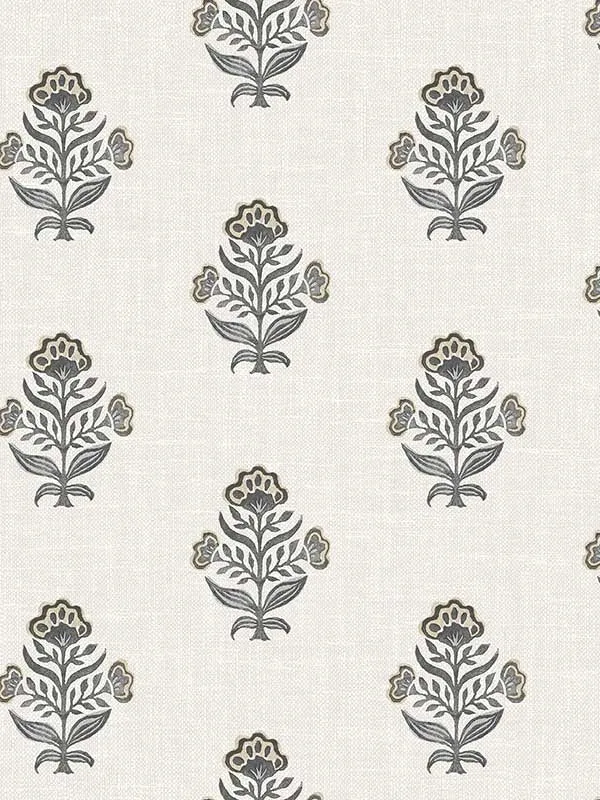 black floral wallpaper for office by Chesapeake