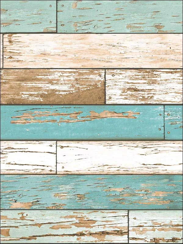 blue wood wallpaper for bedroom by Brewster