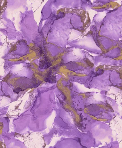 Kids Abstract Wallpaper by Wow - Premium in Lavender with Gold