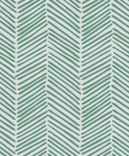 Kids Geometric Wallpaper by Wow - Modern in Teal with White