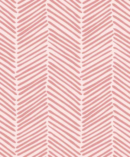Kids Geometric Wallpaper by Wow - Premium in Blush Pink with Rose