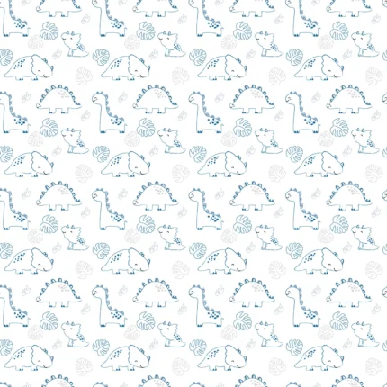 Kids Wallpaper by Wow - Premium in White with Sky Blue