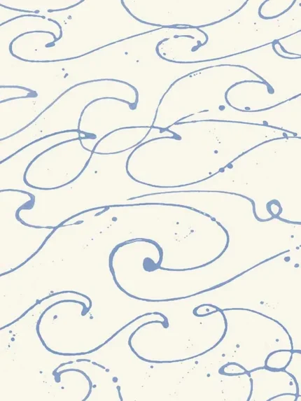 light blue patterned wallpaper for bedroom by Chesapeake