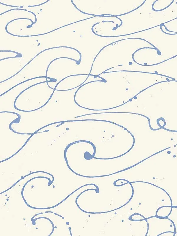light blue patterned wallpaper for bedroom by Chesapeake