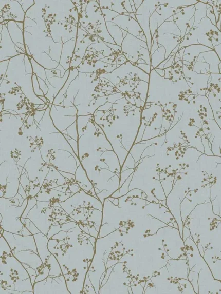 blue and gold textured wallpaper for office by Antonina Vella