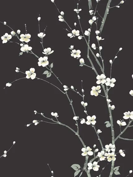 black floral wallpaper for bedroom by A Street Prints