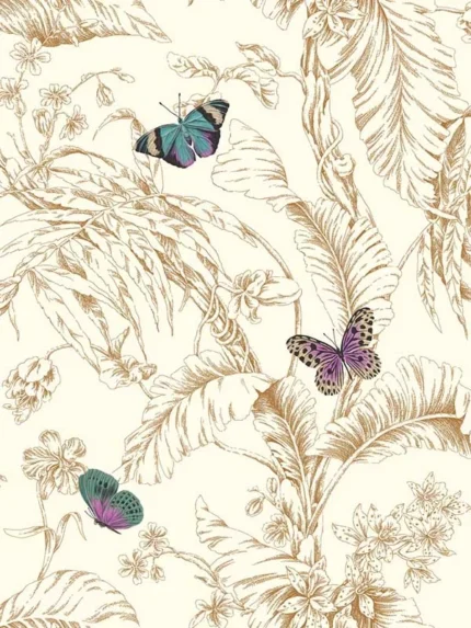 gold patterned wallpaper for bedroom by York