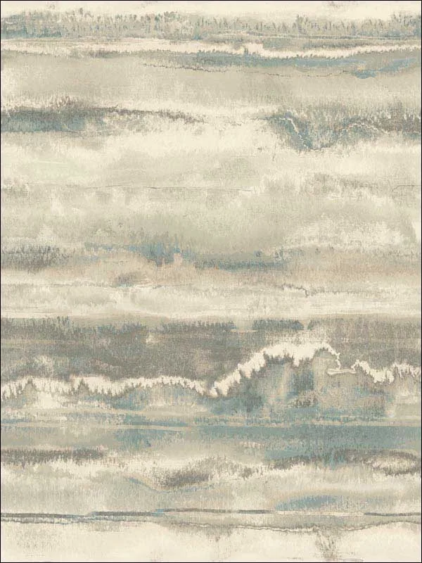 taupe and blue patterned wallpaper for bedroom by York