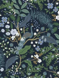 PSW1536RL Peacock Garden Peel and Stick Navy