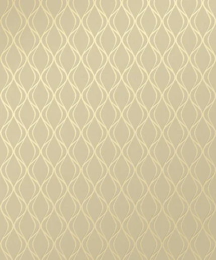 Rain Geometric Wallpaper by Wow - Modern in Beige with Gold