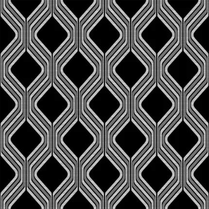 Rain Geometric Wallpaper by Wow - Modern in Black with Light Gray