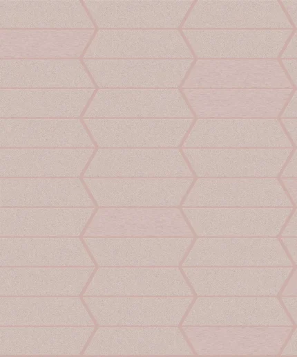Rain Geometric Wallpaper by Wow - Modern in Blush Pink with Light Gray