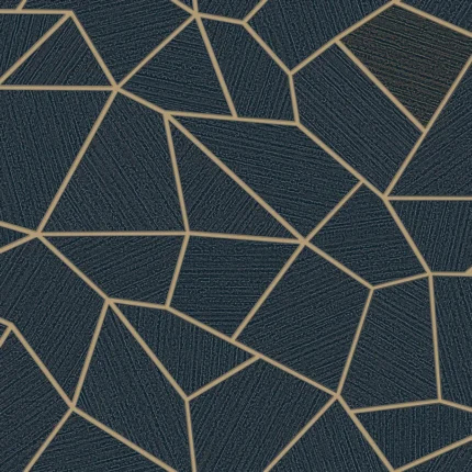 Rain Geometric Wallpaper by Wow - Modern in Navy with Beige