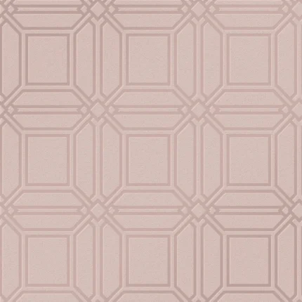 Rain Geometric Wallpaper by Wow - Premium in Blush with Taupe