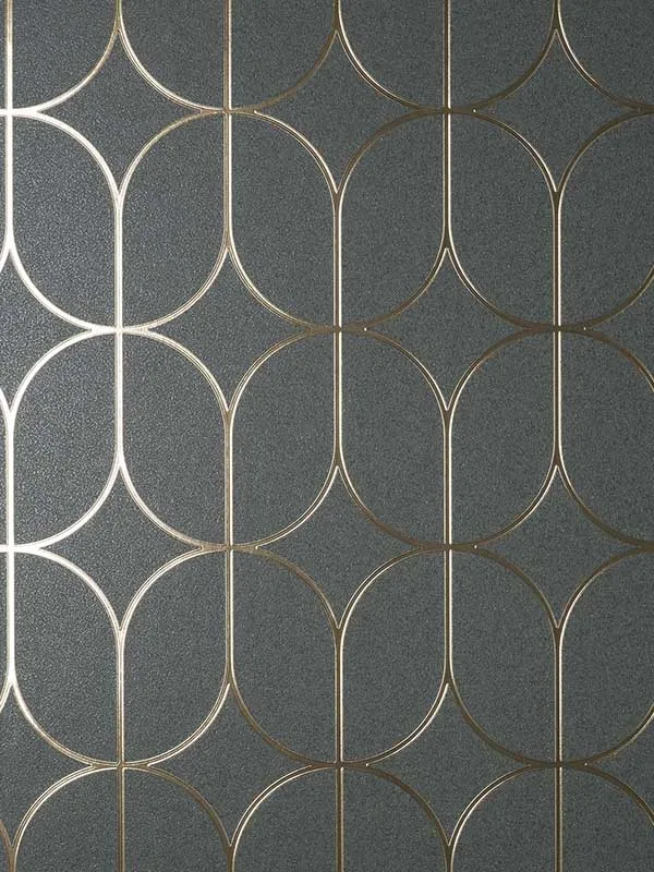 Raye Rosco Trellis Charcoal Wallpaper for Home Offices or Living Rooms | Advantage - Shop Safe in Houston Wallpapering charcoal geometric wallpaper for office by Advantage