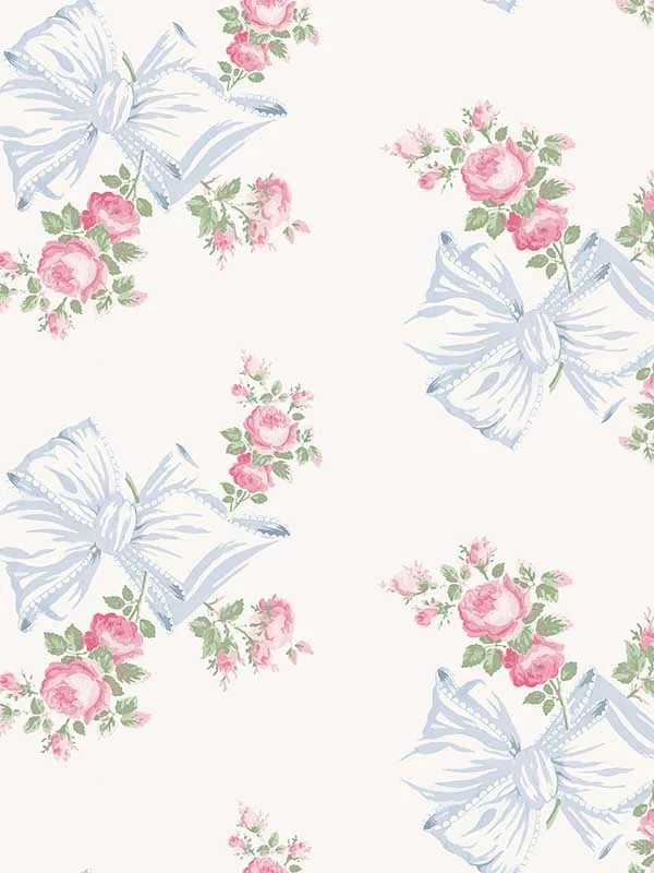 pastel blue patterned wallpaper for bedroom by Brewster